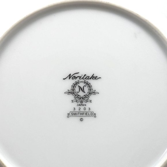 Vintage Noritake Bread Butter Plate 2 Set Smithfield Floral Japan Fluted 80s 7" - Picture 3 of 3